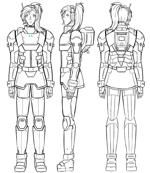 :: 2025 - Lineart of Cera's ref sheet
